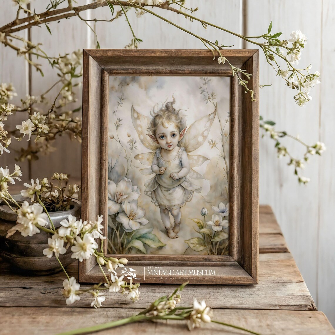 Cute Baby Fairy Watercolor Nursery Art Print for Little Girls Room - Image 3