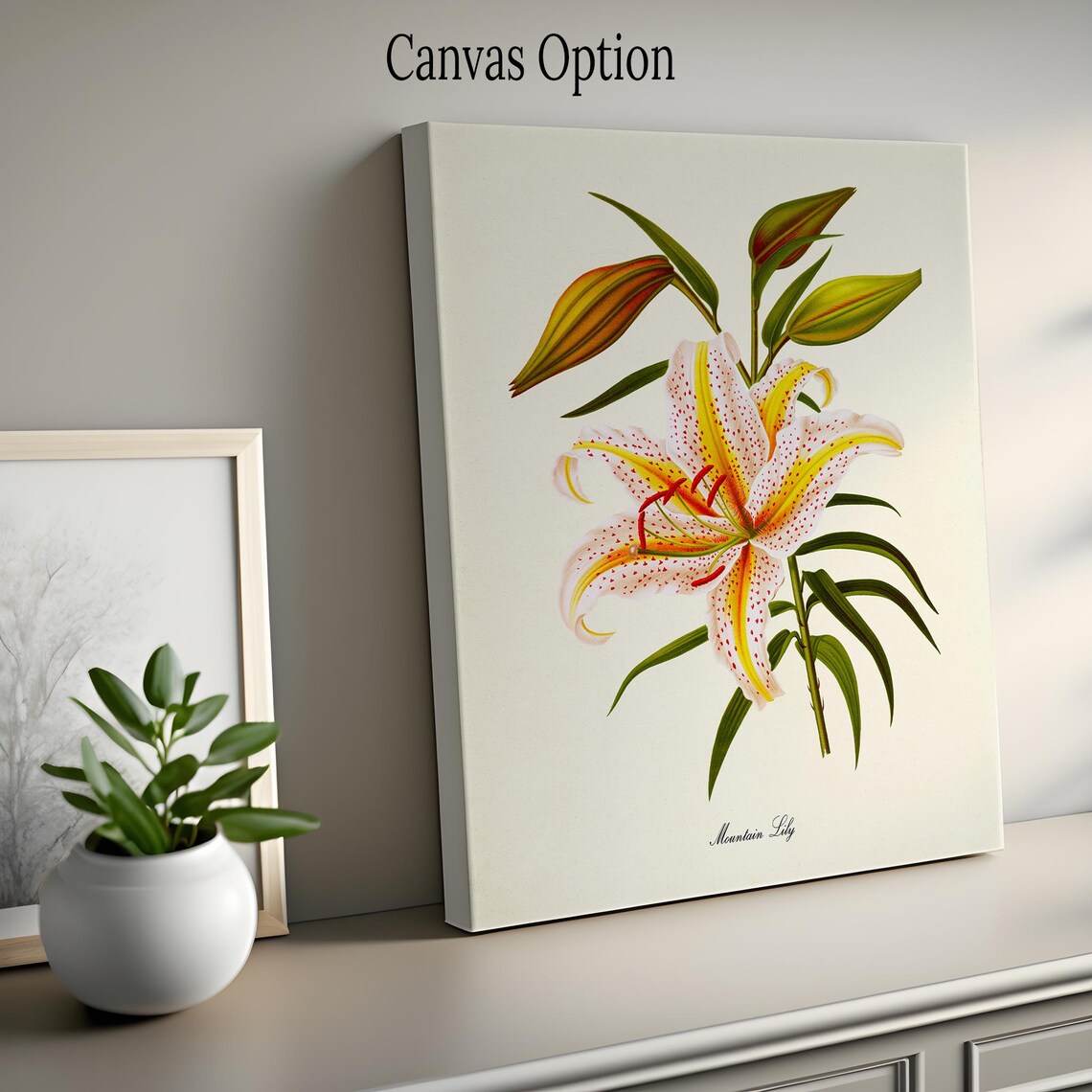 Mountain Lily Botanical Art Print, Floral Wall Decor - Image 2