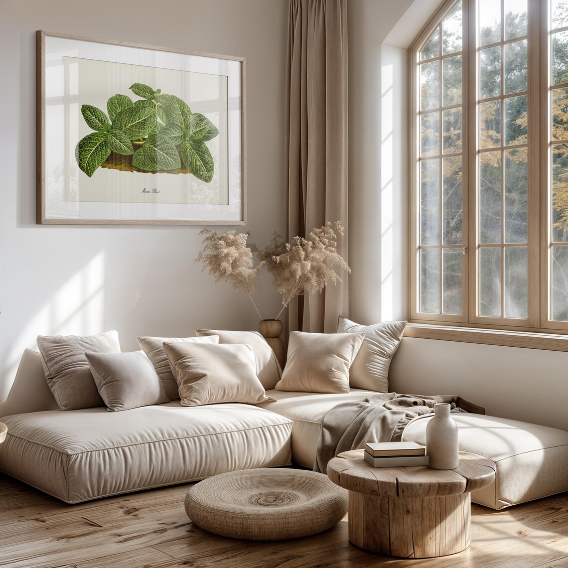 Mosaic Plant Botanical Art Print, Green Decor - Image 3