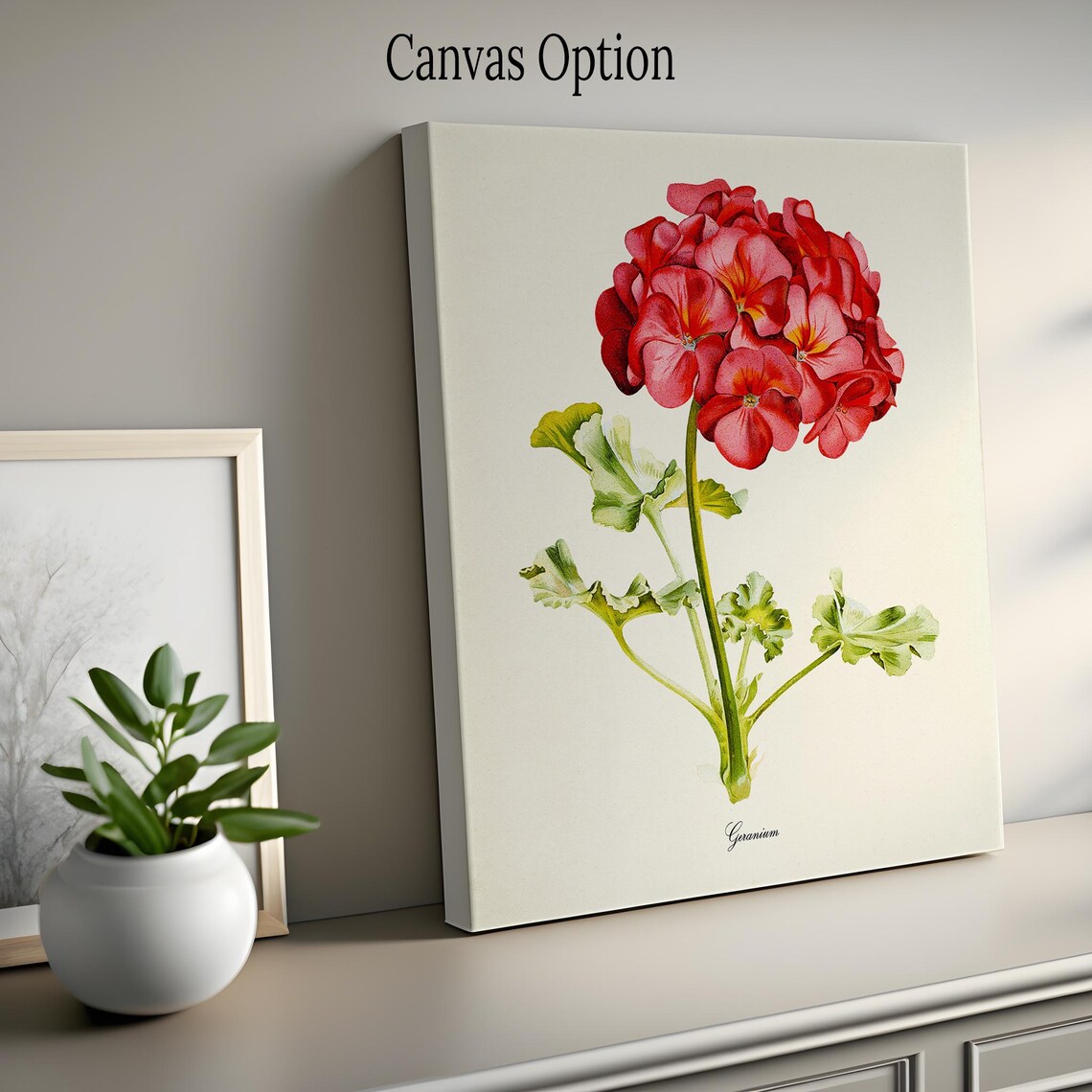 Geranium Flower Botanical Art Print, Floral Decor - Image 2