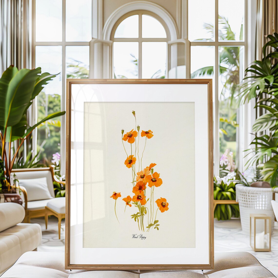 Wind Poppy Flower Art Print, Botanical Floral Print - Image 3
