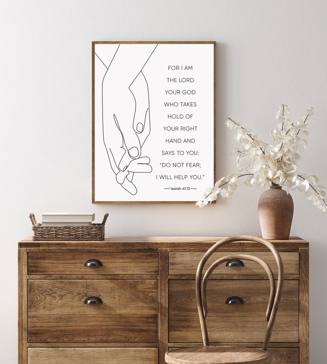 Isaiah 41:13 Bible Verse Scripture Wall Art Print - Image 4