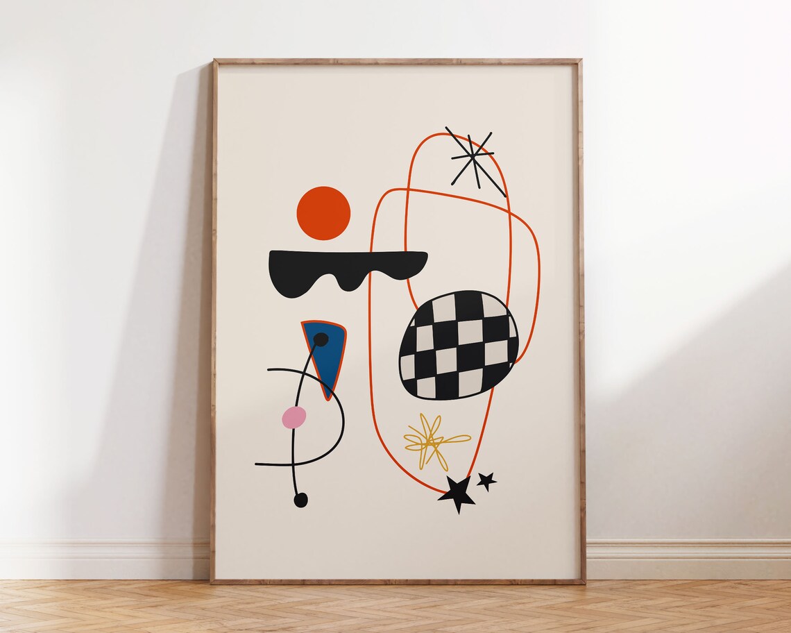 Abstract Eclectic Modern Art Print, Contemporary Surrealism