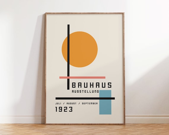 Bauhaus Exhibition Poster 1923, Abstract Geometric Print