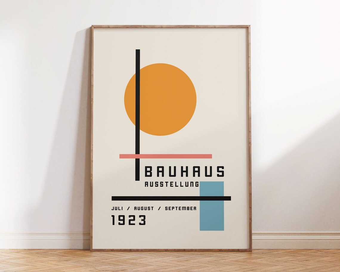 Bauhaus Exhibition Poster 1923, Abstract Geometric Print
