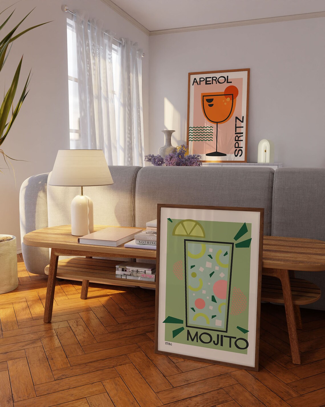 Mojito Retro Cocktail Poster, Kitchen Bar Cart Decor - Image 3