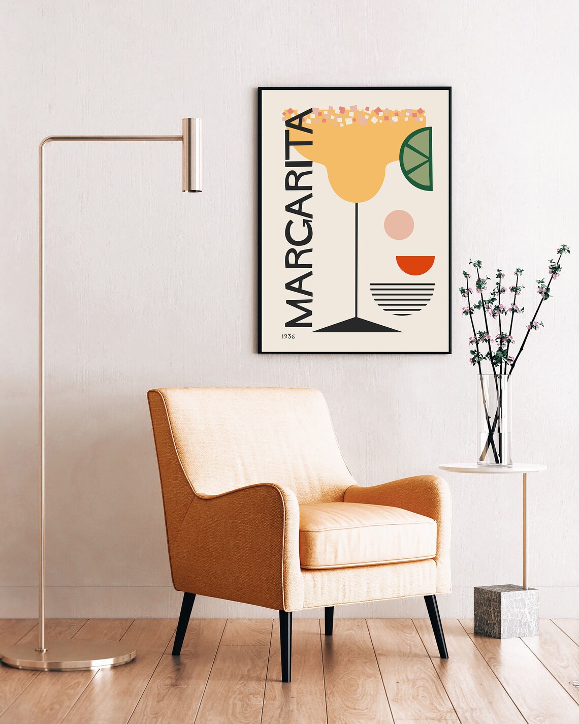 Margarita Cocktail Retro Mid-Century Modern Poster - Image 2