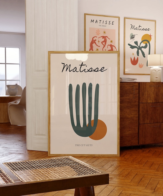 Henri Matisse The Cut Outs Teal Minimalist Abstract Art Poster