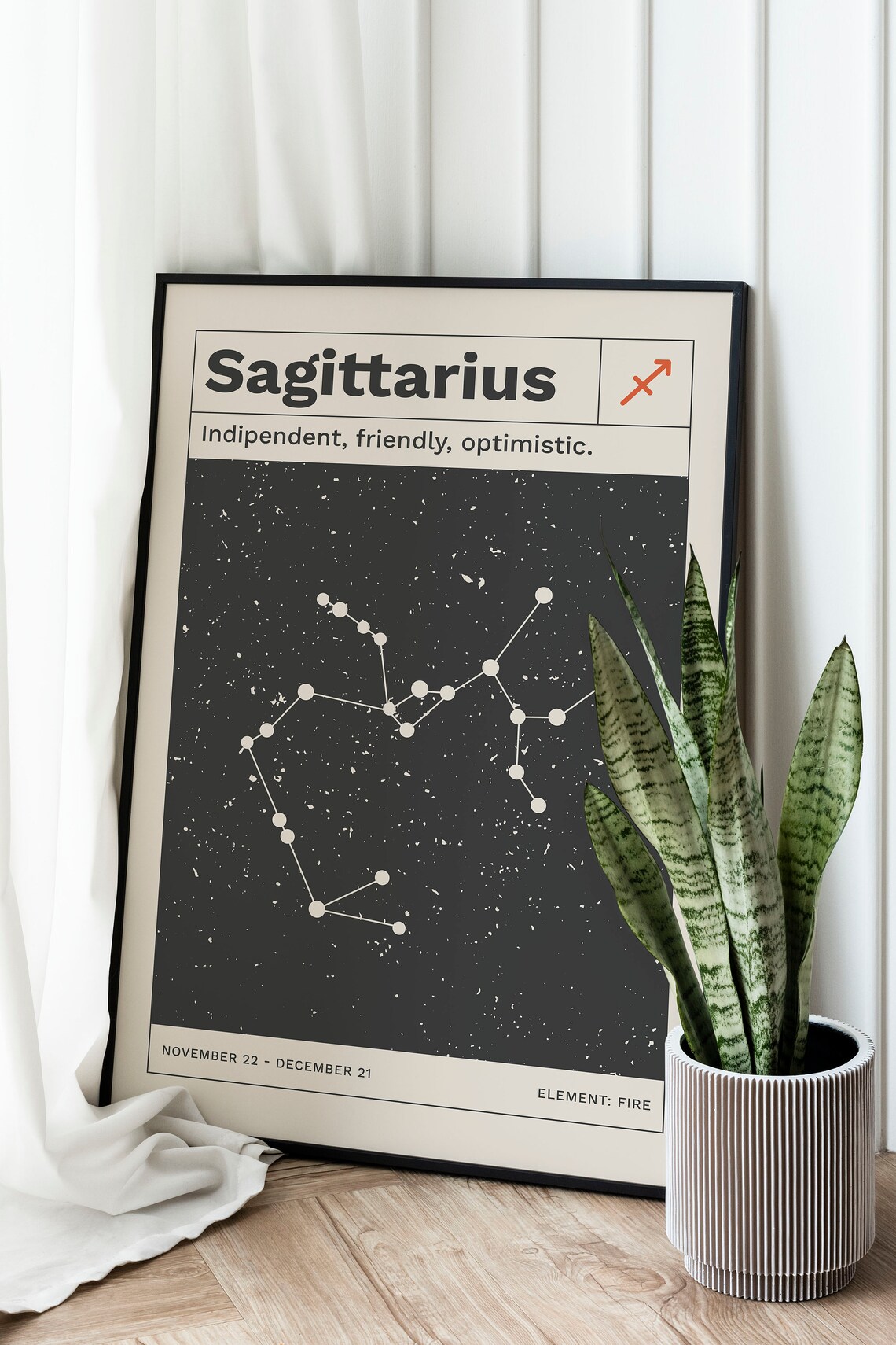 Sagittarius Zodiac Constellation Star Sign Fire Element Horoscope Poster - Image 2