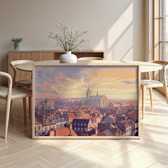 York Cityscape Watercolour Framed Poster Luxurious Design Ready To Hang Art