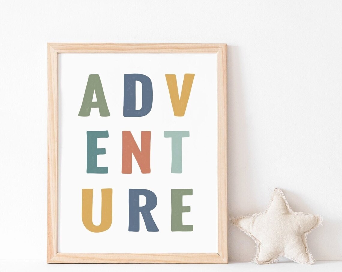 Adventure Print Nursery Poster, Playful Kids Room Decor - Image 2