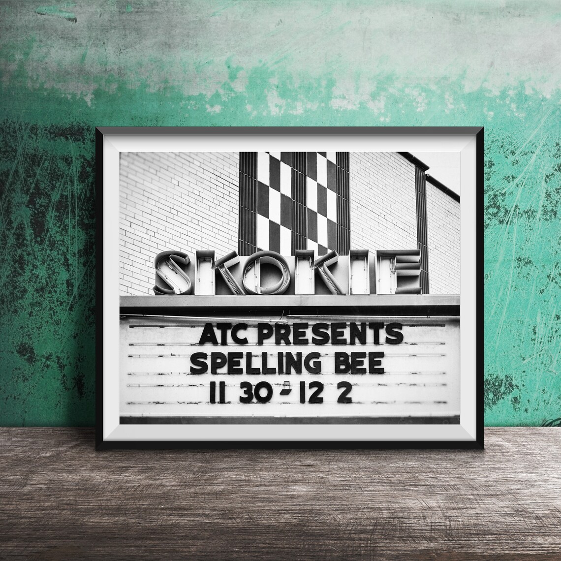 Skokie Theatre Spelling Bee ATC Marquee Vintage Chicago Poster - Image 2