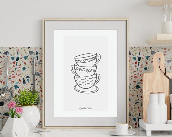 Coffee Theme Art Print, Decoration
