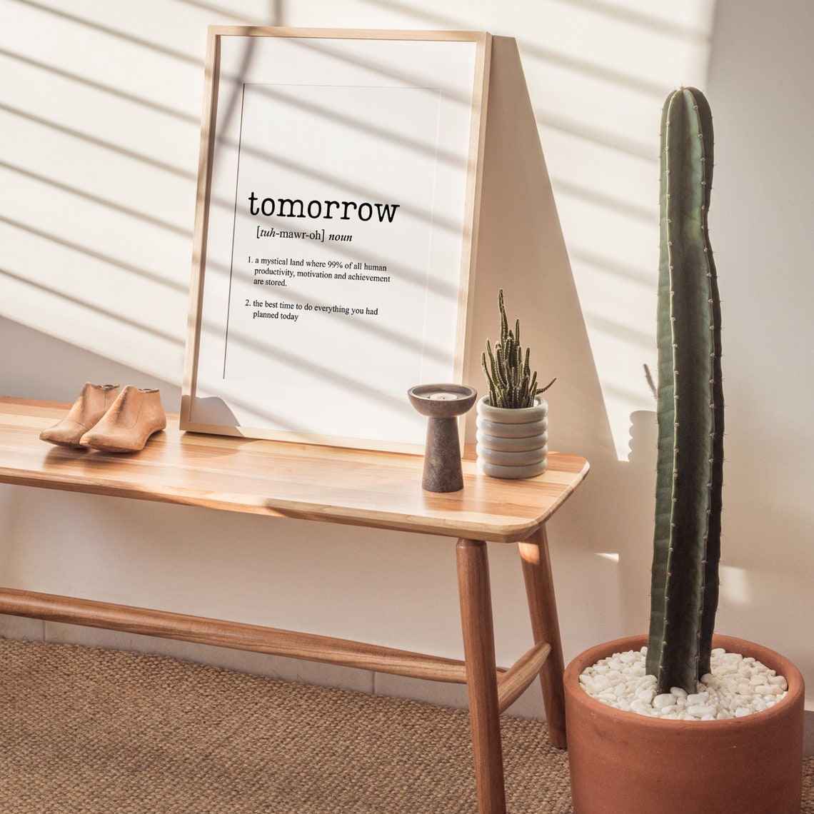 Tomorrow Funny Dictionary Definition Quote Minimalist Office Poster - Image 2