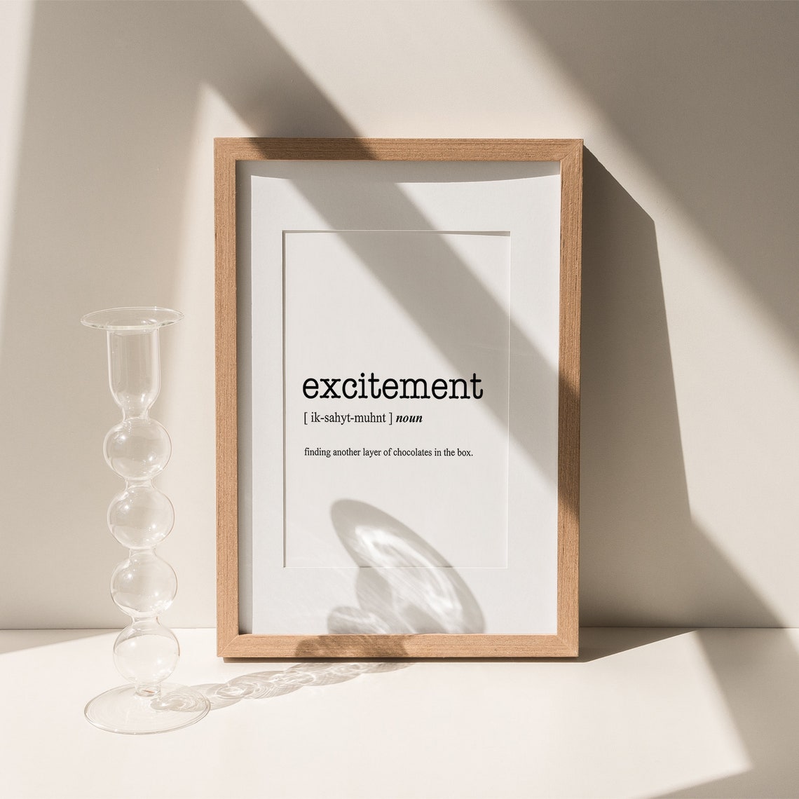Excitement Definition Funny Dictionary Meaning Chocolate Joy Poster