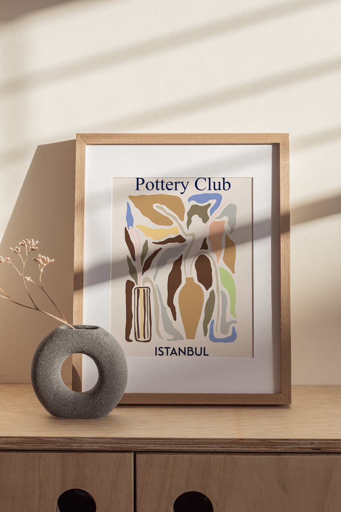 Pottery Club Istanbul Abstract Ceramic Vase Modern Art Poster - Image 2