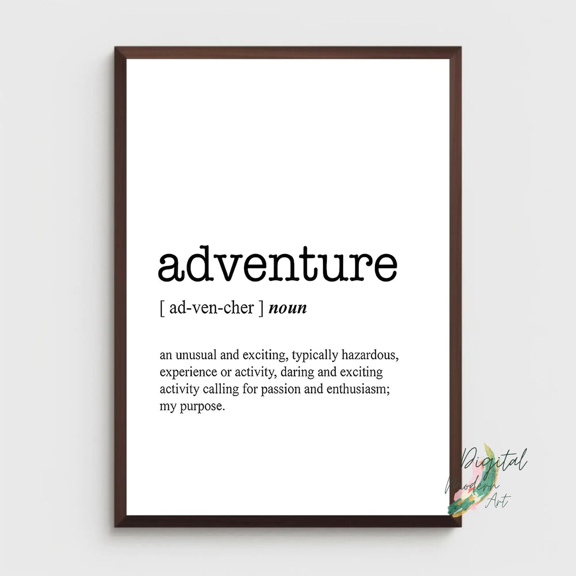 Travel Definition Inspirational Dictionary Meaning Wanderlust Art Poster - Image 3