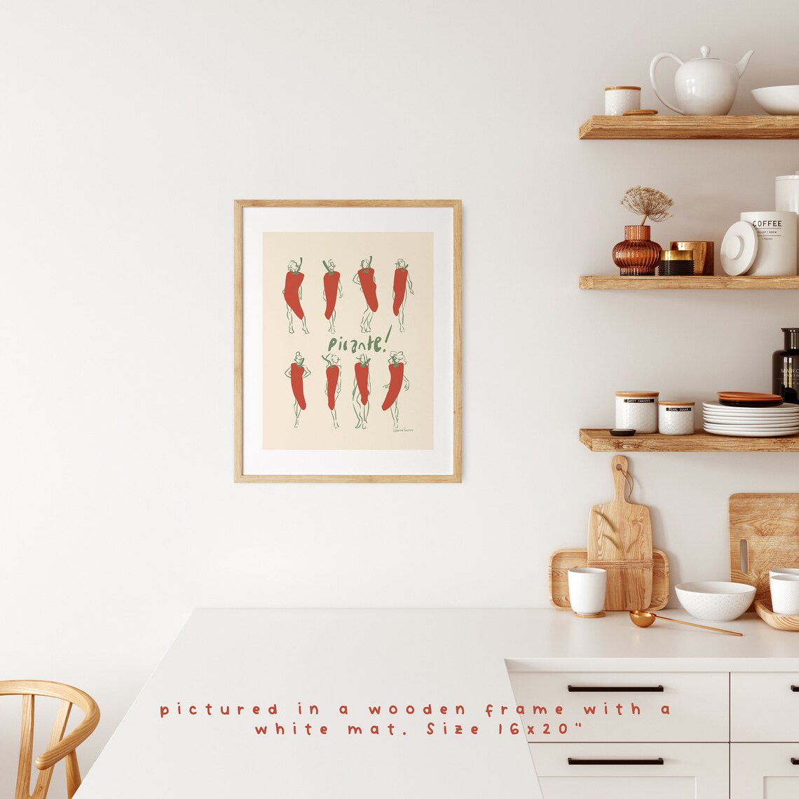 Picante Chili Pepper Ladies, Modern Kitchen Art Print - Image 2