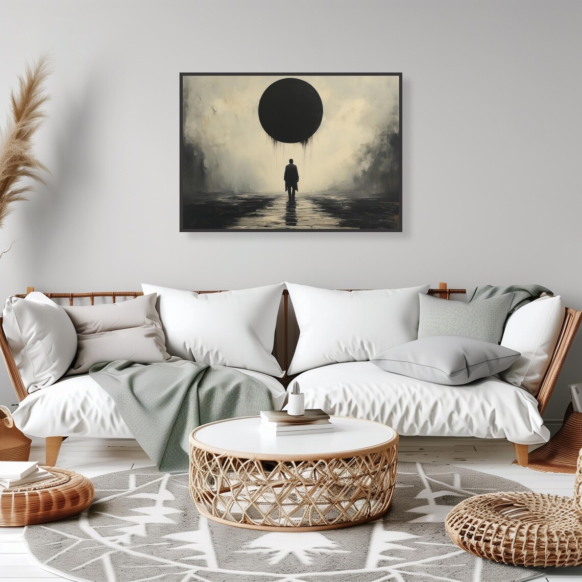 Mysterious Figure, Minimalist Surreal Decor - Image 2