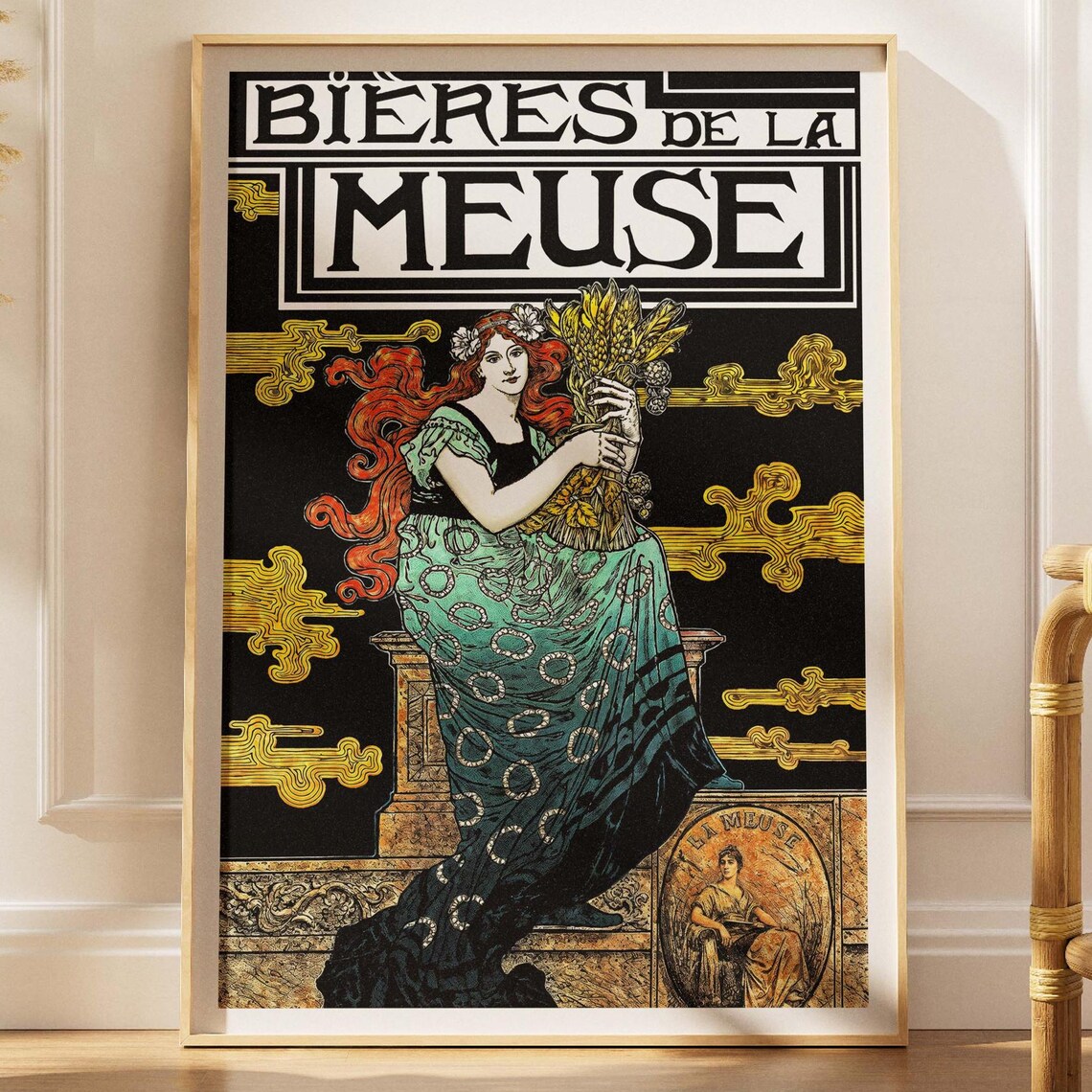 Vintage French Beer Poster, Bieres De La Meuse