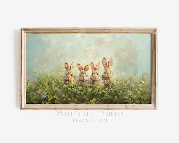 Easter Bunnies Spring Art Print