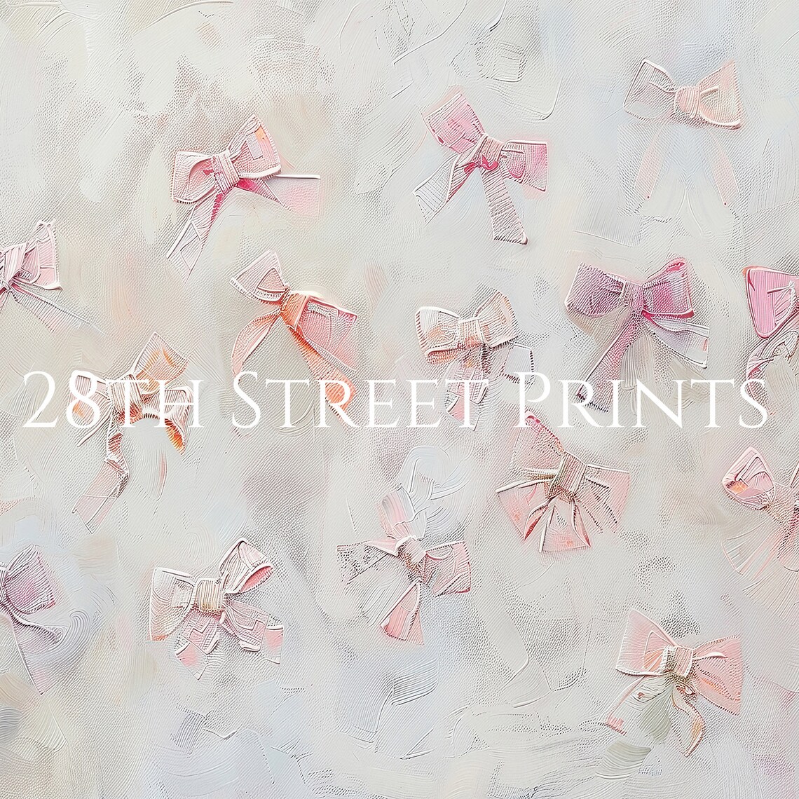 Pink Bow Art Print, Coquette Nursery Decor - Image 2