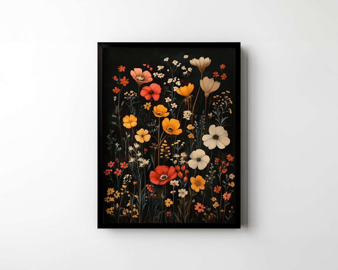 Wildflower Botanical Art Print, Boho Floral Decor - Image 2