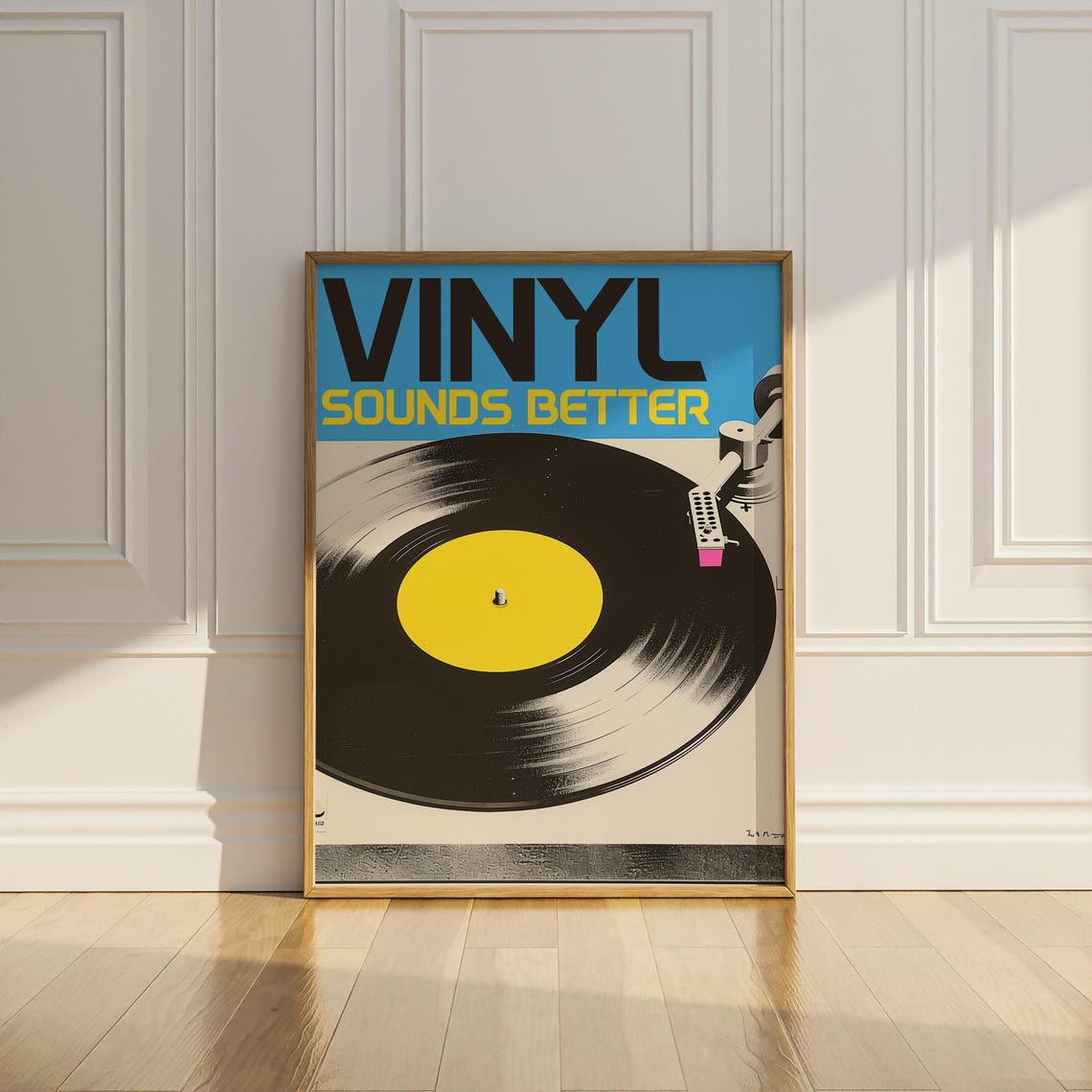 Vinyl Sounds Better Retro Record Player Music Lover Pop Wall Art - Image 3
