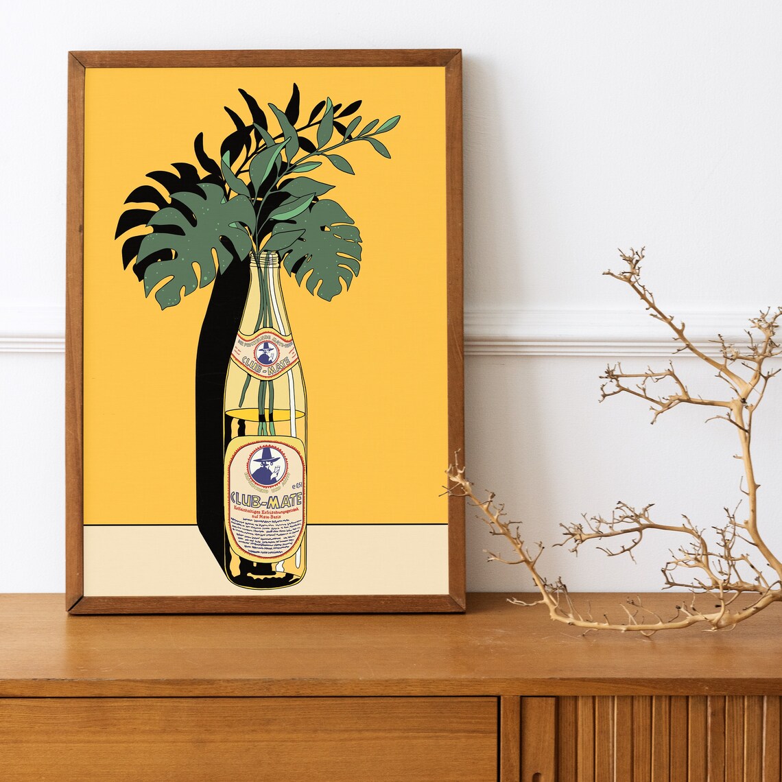 Club Mate Plant Poster, Minimalist Botanical Art Print - Image 3