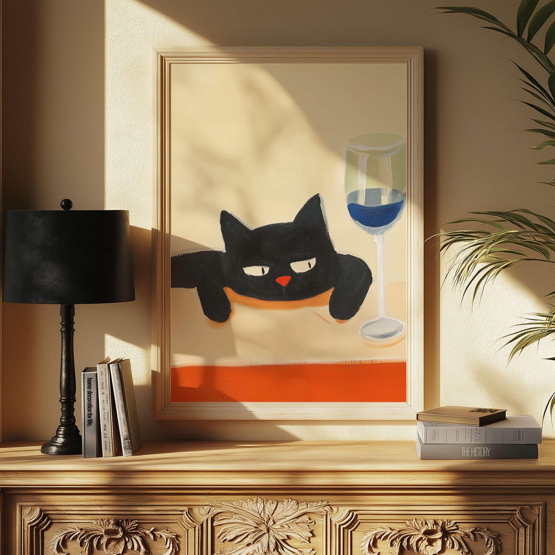 Cat Art Print, Retro Kitchen Decor - Image 4