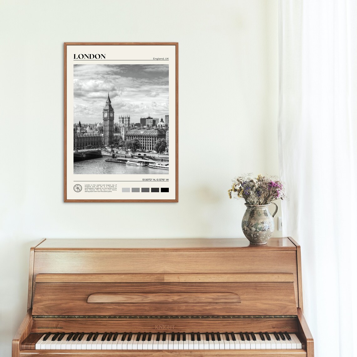 London Black And White Travel Poster, England - Image 2
