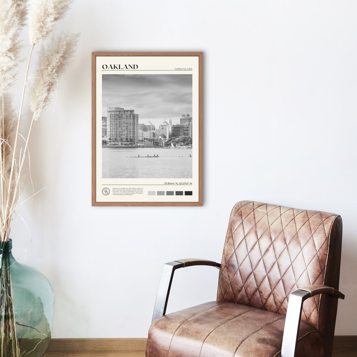 Black And White Oakland Print Oakland Wall Art Oakland Poster Oakland Photo Oakland Poster Print Oakland Wall Decor California - Image 3