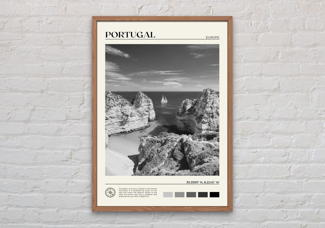 Black And White Portugal Print Portugal Wall Art Portugal Poster Portugal Photo Portugal Poster Print Portugal Wall Decor Lisbon