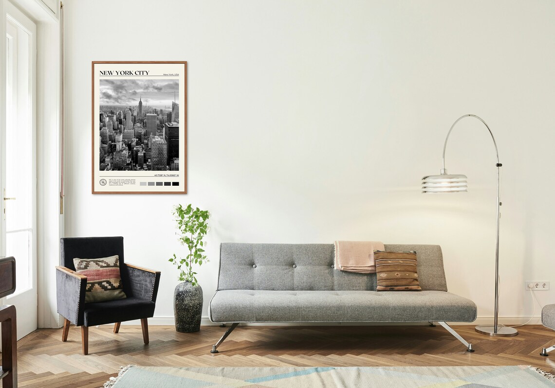 Black and White New York City Travel Poster Print - Image 3