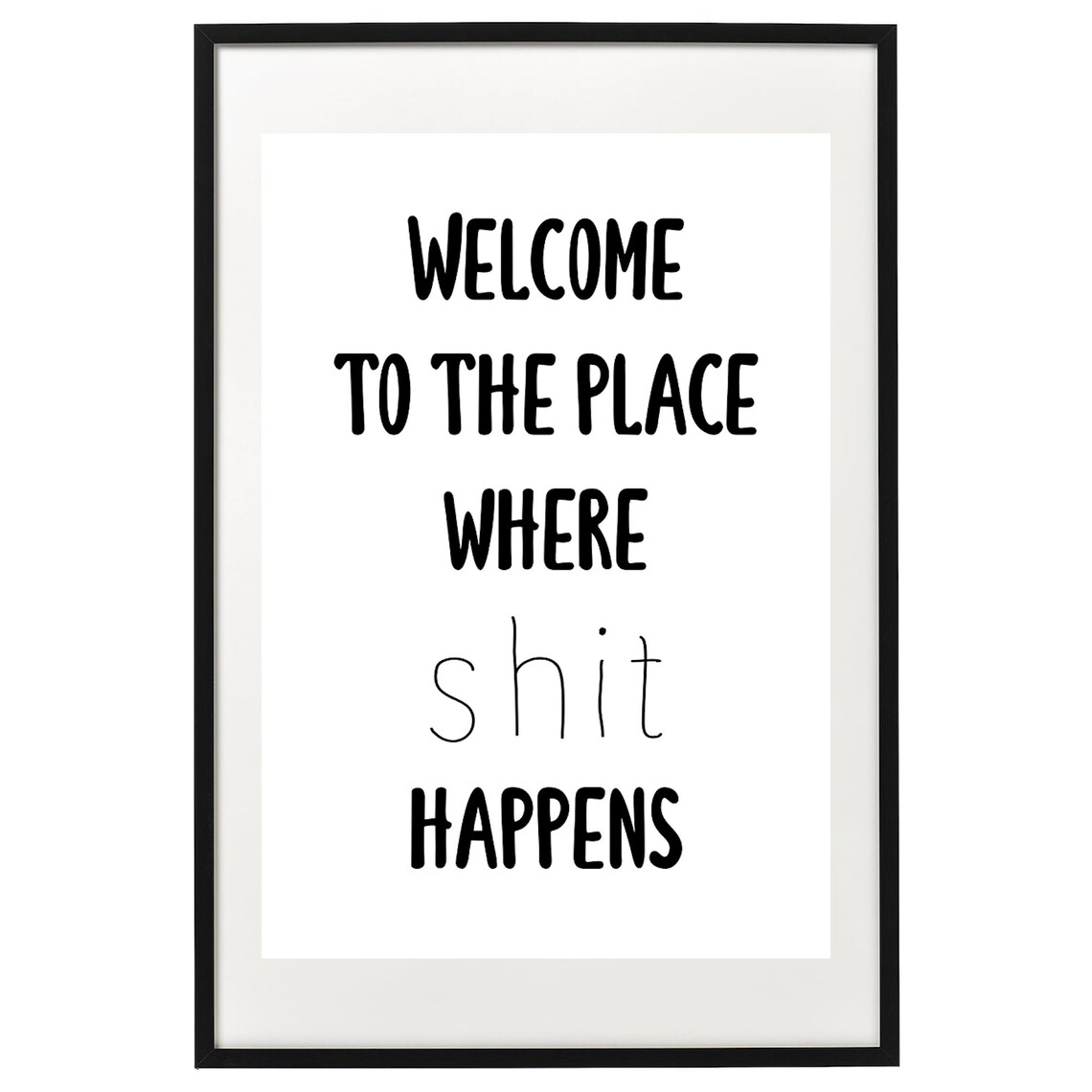 Welcome To The Place Where Shit Happens Bathroom Poster - Image 2