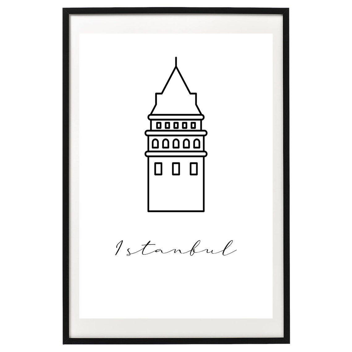 Istanbul Galata Tower Travel Poster - Image 2