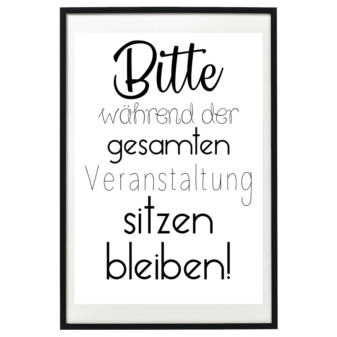 Please Remain Seated Funny Bathroom Art Print - Image 2