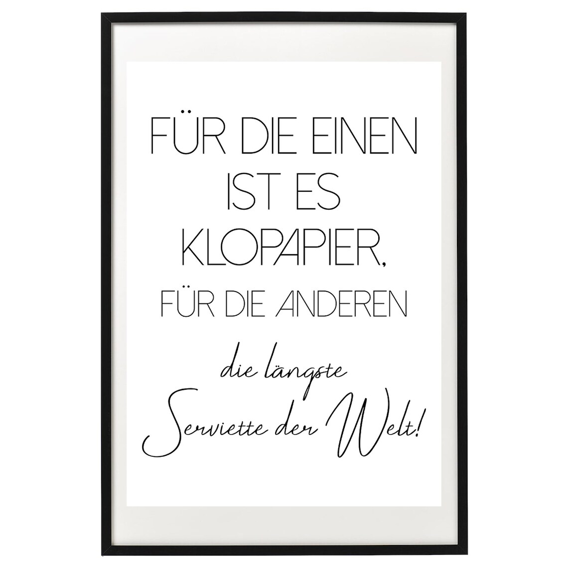 Funny Bathroom Poster, The Longest Napkin Joke - Image 2