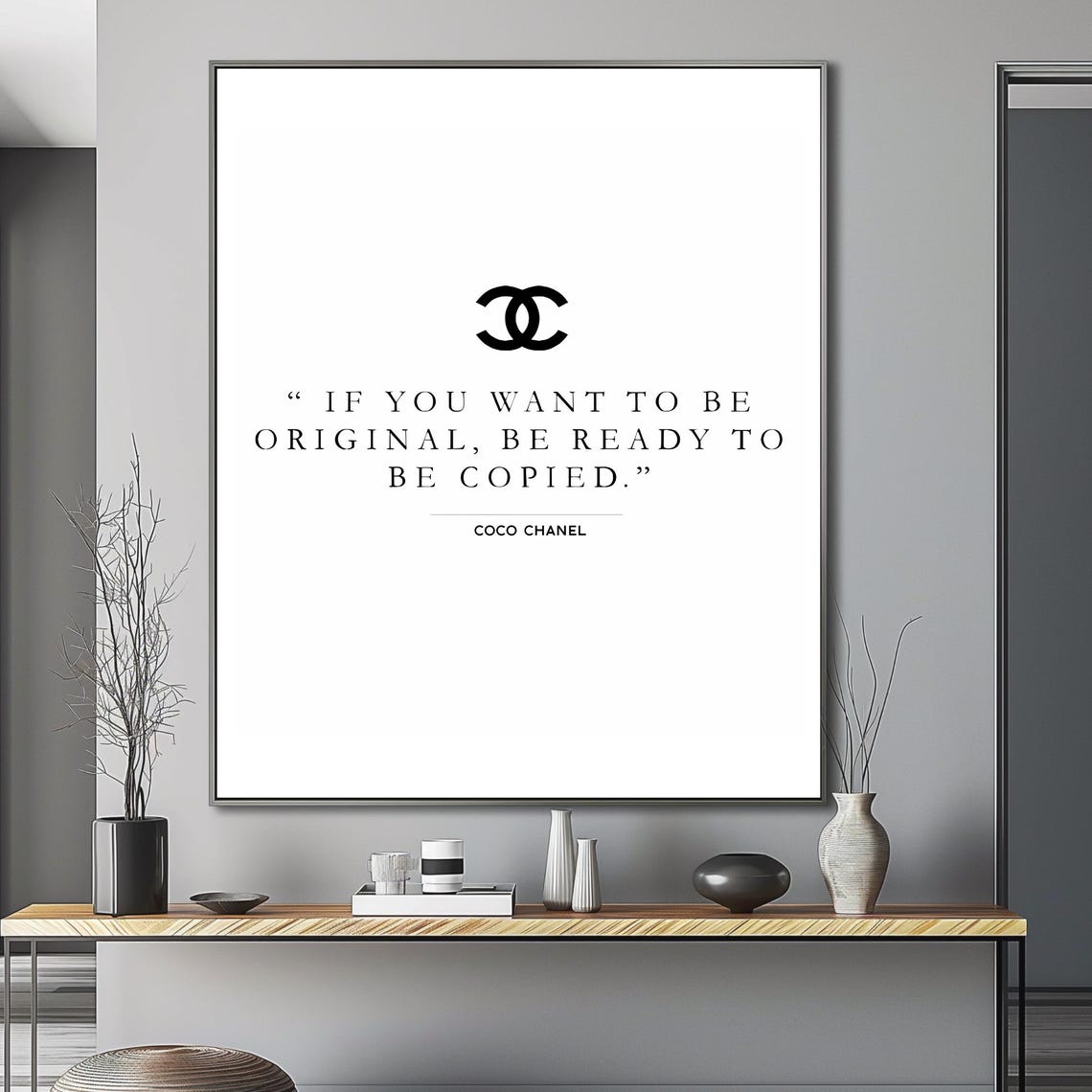 Coco Chanel Original Copied Quote Black And White Typography Poster - Image 5