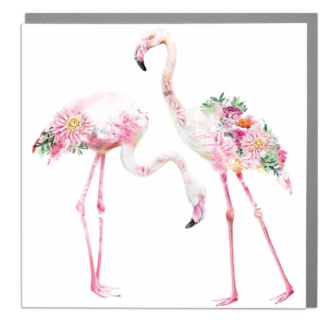 Two Flamingos Art Print