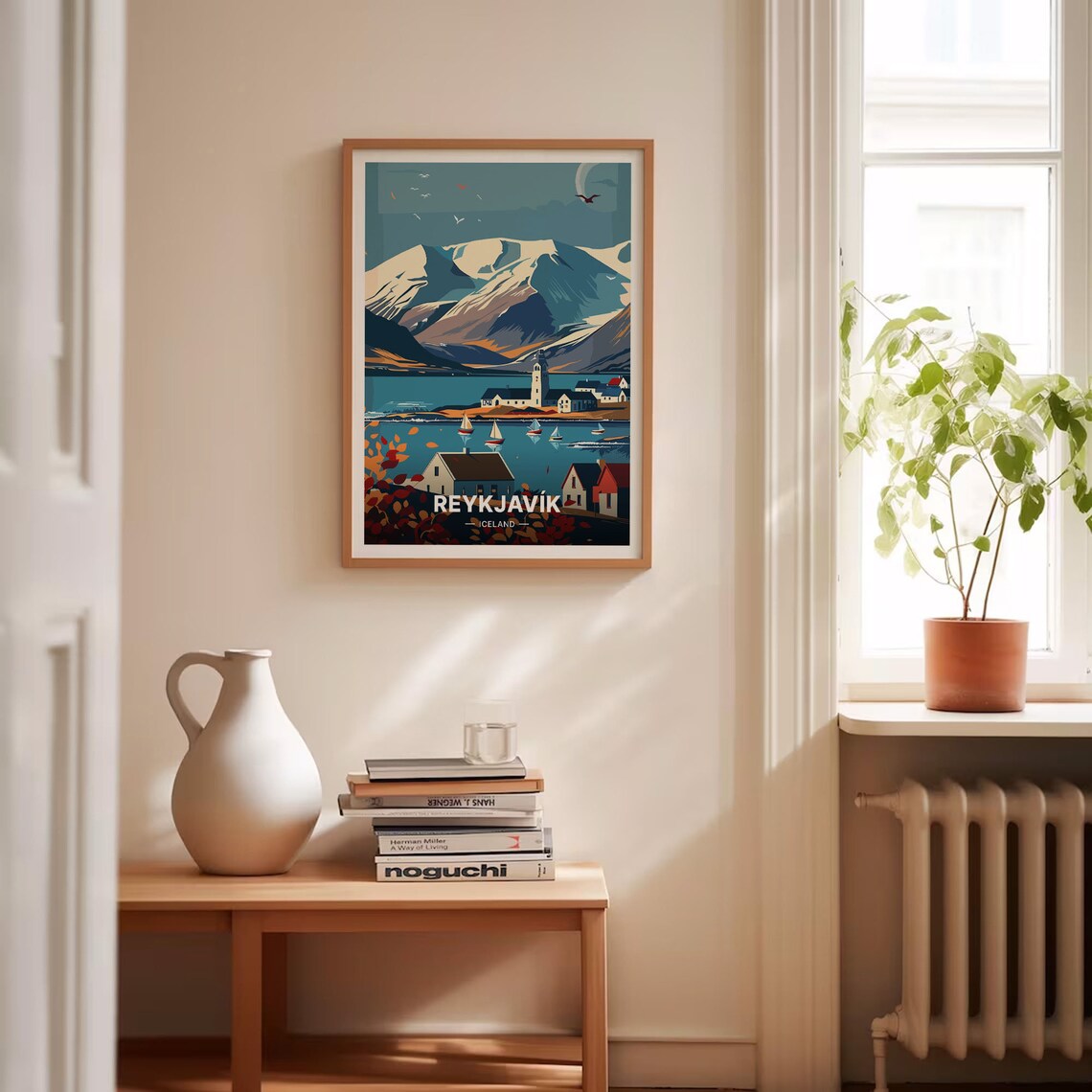 Iceland Reykjavik Cityscape Travel Poster, Nordic Decor - Image 4