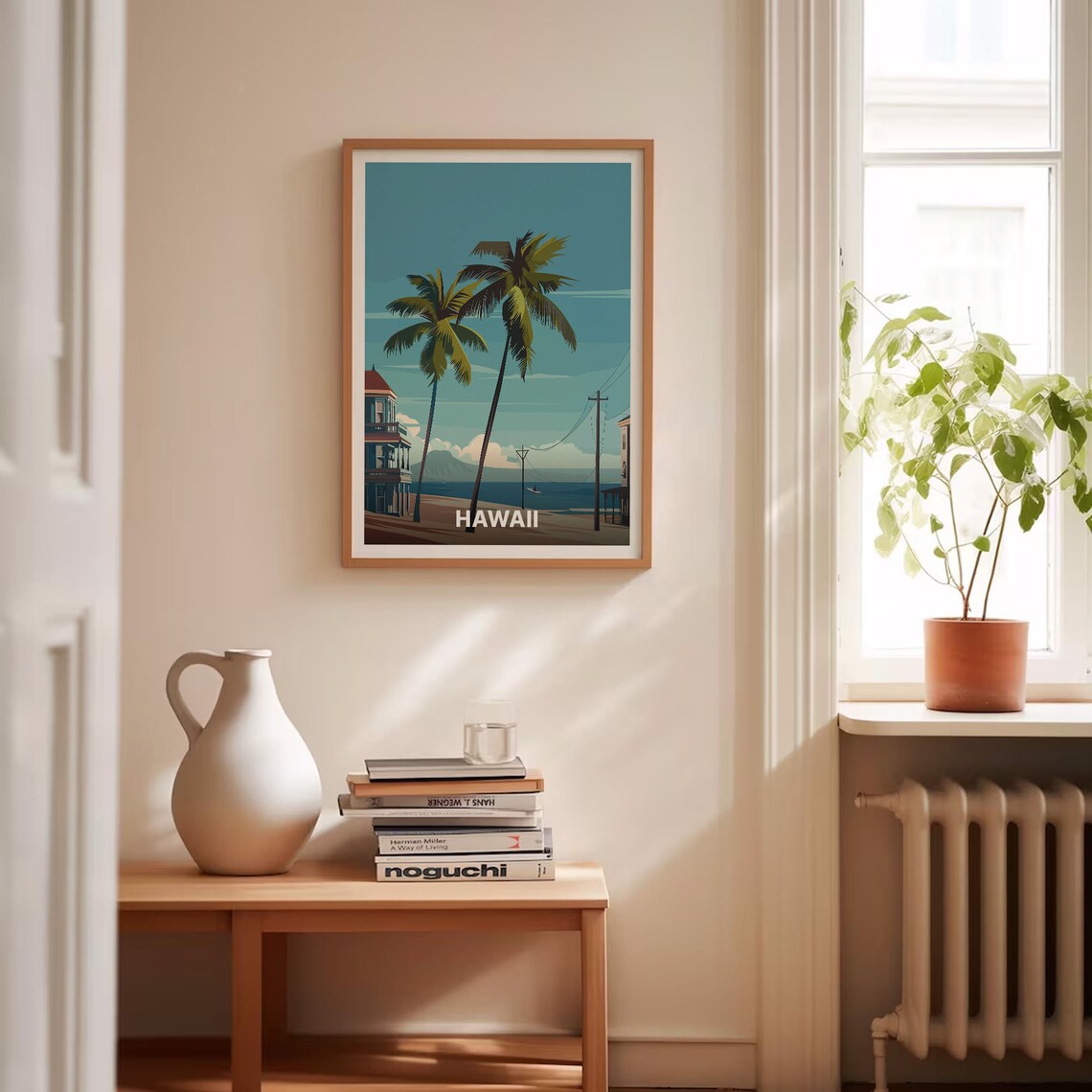 Hawaii Palm Trees Tropical Beach Vintage Island Travel Art Poster - Image 4