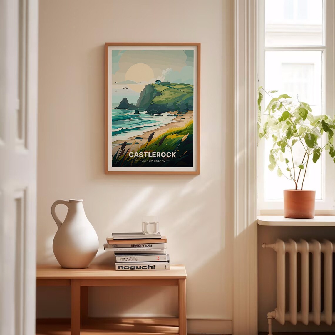 Castlerock Northern Ireland Sea Cliffs Beach Sunset Travel Poster - Image 4