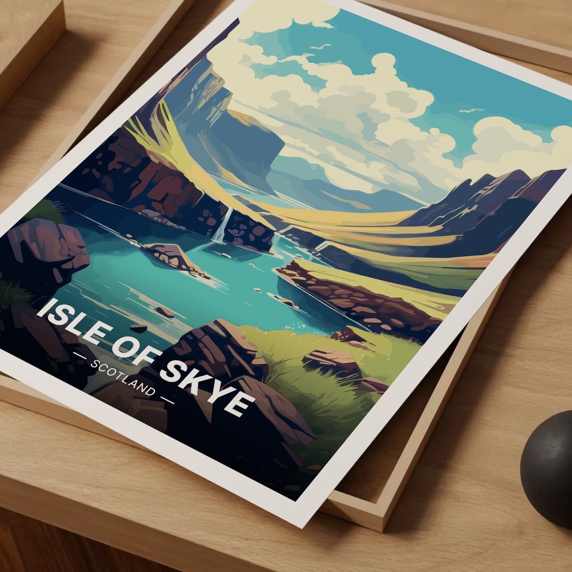 Isle Of Skye Scotland Dramatic Valley Loch Scenic Landscape Poster - Image 3