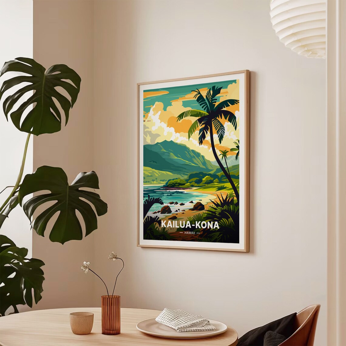 Hawaii Travel Poster, Kailua Kona Travel Poster - Image 2