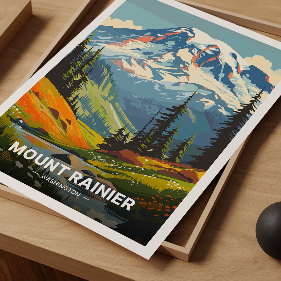 Mount Rainier National Park Scenic Travel Poster - Image 3