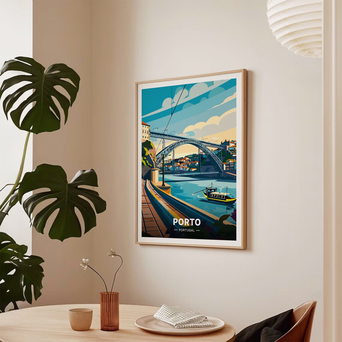 Porto Travel Poster, Portugal Cityscape Art Print - Image 2