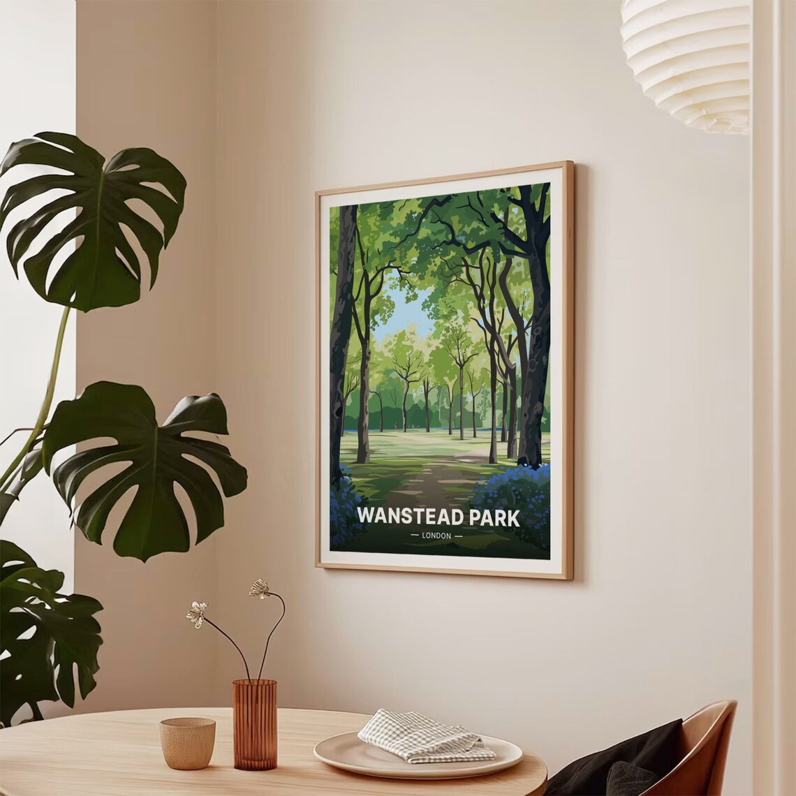 Wanstead Park London Woodland Trees Vintage Nature Walk Poster - Image 2
