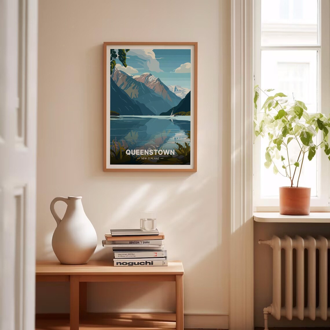 Queenstown New Zealand Coastal Landscape Travel Poster - Image 4