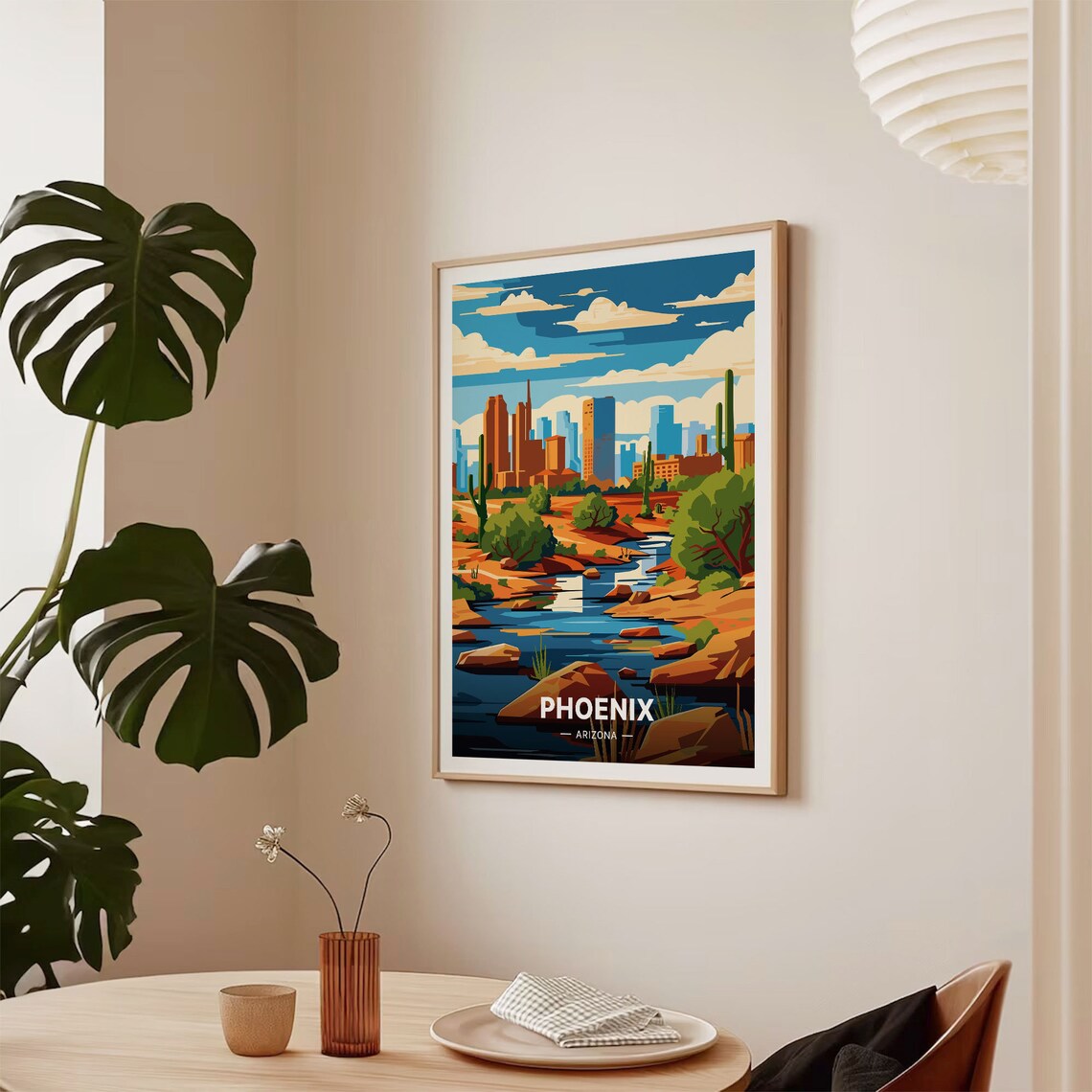 Phoenix Travel Poster, Arizona Desert Landscape - Image 2